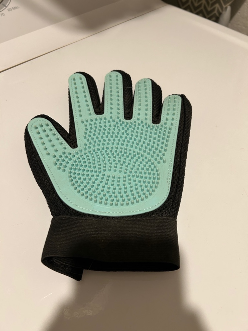 Pet Grooming Deshedding Glove - Mint and Black